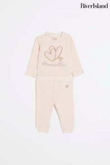 River Island粉色女嬰款「Mamas Mini」套裝 (123625) | NT$840