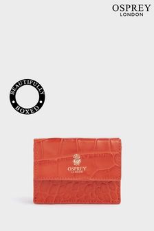 OSPREY LONDON Orange The Wentworth Italian Leather RFID Matinee Purse (123660) | ₪ 377
