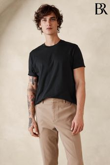 Черный - футболка с круглым вырезом Banana Republic Authentic Supima (123771) | €46