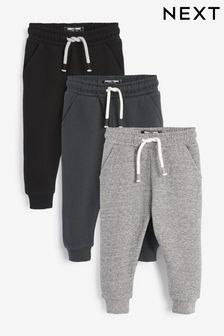 Monochrome - Lot de 3 pantalons de jogging doux au toucher (3 mois - 7 ans) (124823) | €26 - €31