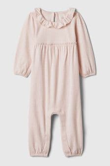 Gap Pink Organic Cotton Ruffle Sleepsuit (Newborn-24mths) (125039) | €20