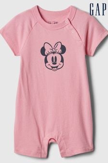 Gap Pink Cotton Disney Graphic Rompersuit (Newborn-24mths) (125059) | €21