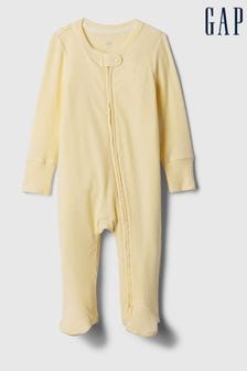 Gap Yellow First Favourites Long Sleeve Sleepsuit (Newborn-9mths) (125281) | €25