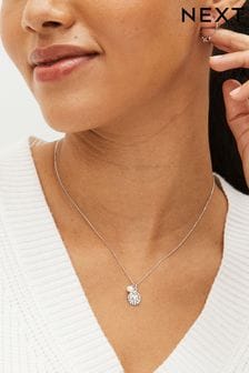 Стерлинговое серебро - Ожерелье с жемчугом и сердечком (125317) | €12