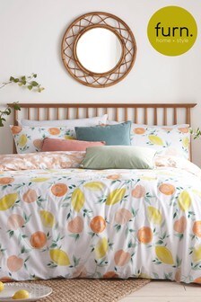 furn. Multicolour Pommie Citrus Fruits Reversible Duvet Cover and Pillowcase Set (125564) | 24 € - 46 €