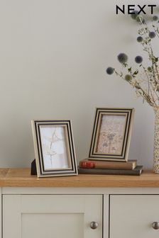 Set of 2 Natural and Black Two Tone Photo Frame (125947) | €9 - €17