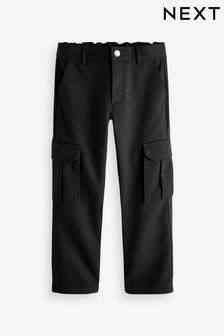 Black Cargo School Formal Straight Trousers (3-17yrs) (126140) | €5.50 - €11