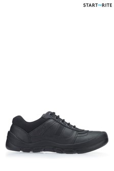 Start-Rite Rhino Sherman Black Leather Lace Up School Shoes (126147) | ₪ 302
