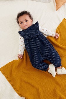 Navy Baby Cord Dungarees With Bodysuit (0mths-2yrs) (126175) | BGN 55 - BGN 60