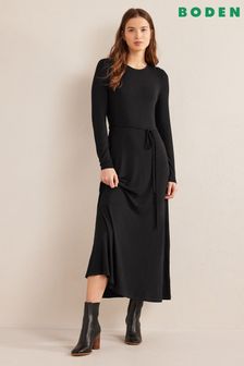 Boden Black Skirt Detail Jersey Midi Dress (126395) | 107 €