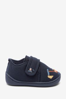 Navy Digger Strap Touch Fasten Cupsole Slippers (126800) | €11.50 - €14