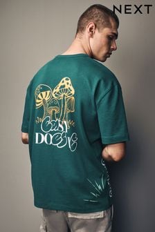 Green Mushroom - Floral Nature Graphic T-shirt (126876) | ￥3,230