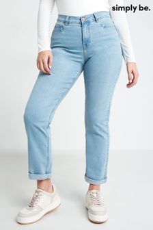 Simply Be 24/7 Light Blue Wash Straight Leg Jeans