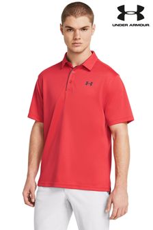 Under Armour Red/Grey Navy/Golf Tech Polo Shirt (127483) | 188 QAR