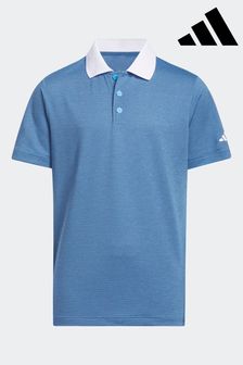 Albastru/Alb - Tricou polo cu dungi Adidas Golf (127491) | 137 LEI