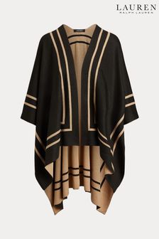 Lauren Ralph Lauren Black Reversible Knit Ruana Scarf (128408) | 140 €