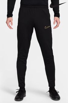 Czarny/Złoty - Spodnie dresowe z suwakiem Nike Dri-fit Academy (128930) | 250 zł
