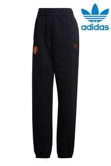 adidas Black Manchester United x Originals Essentials Joggers Womens (129046) | SGD 97