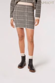 Apricot Grey Knit Prince Of Wales Mini Skirt (129335) | NT$1,400