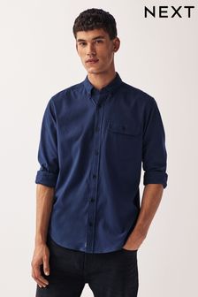Темно-синий - Фактурная оксфордская рубашка с длинными рукавами (129426) | €14