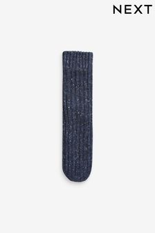 Navy Ribbed Slipper Socks (130048) | 517 UAH