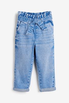 Bright Blue Paperbag Waist Tie Jeans (3-16yrs) (130165) | €8 - €11