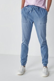 Jersey Denim Joggers