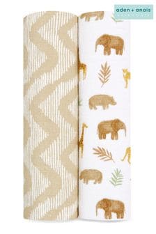 aden+anais Animal Print Essentials Tanzania Cotton Muslin Blanket 2 pack (130382) | 34 €
