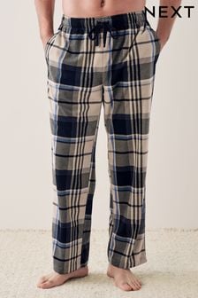 Stone方格圖案 - 開衩 - Cosy Textured Long Pyjamas Bottoms (130491) | NT$690