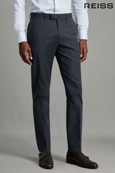 Синий стальной - Reiss Eastbury Slim Fit Cotton Blend Chinos (130674) | €180