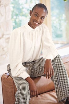 Chemise texturée à manches longues