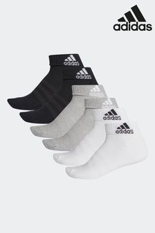 adidas Grey Cushioned Socks Six Pack Adults (131252) | $29