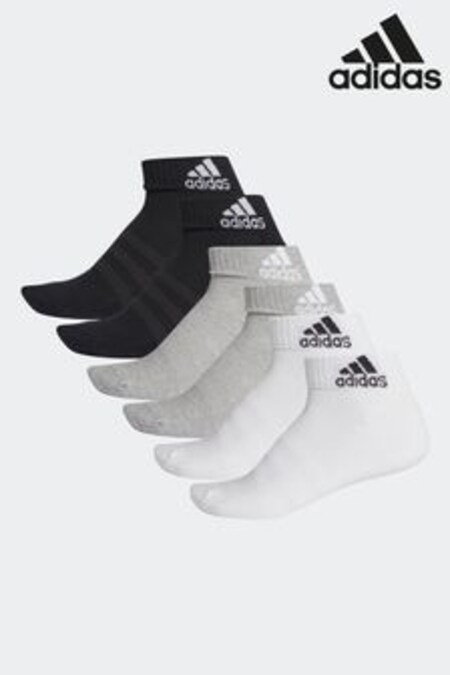adidas Grey Cushioned Socks Six Pack Adults (131252) | TRY 415