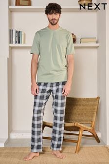 Green/White Check - Motionflex Cosy Pyjamas Set (131645) | kr460