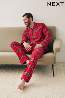 Carouri roșii - Matching Family Mens Christmas Flannel 100% Cotton Pyjamas (131889) | 253 LEI