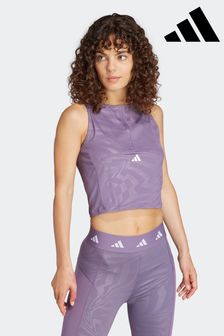 adidas Purple Techfit Printed Crop Vest (132192) | kr428