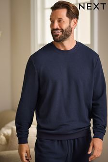 Navy Blue Soft Waffle Long Sleeve Pyjamas Set (132249) | $56