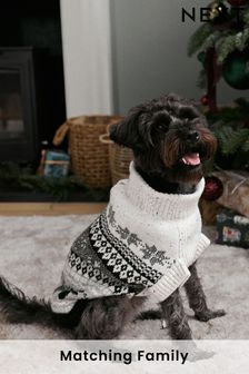 Grey Snowflake Matching Family Pet Knitted Christmas Jumper (132958) | €13 - €19