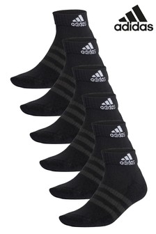 adidas Black Cushioned Socks Six Pack Adults (133305) | $27