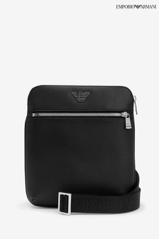 Emporio Armani Black Flat Logo Bag