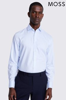 MOSS Royal Blue Tailored Oxford Non Iron Shirt (133970) | OMR26