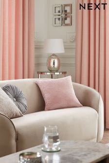 Blush Pink Soft Velour Small Square Cushion (134164) | $13