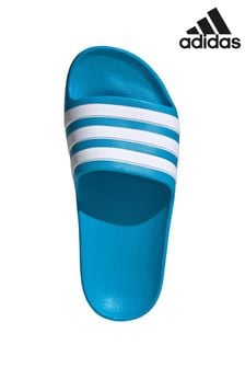 Modrá - Dětské akva modré pantofle Adidas Adilette (134212) | 470 Kč