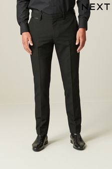 Black Skinny Fit Tuxedo Suit Trousers (134328) | AED146
