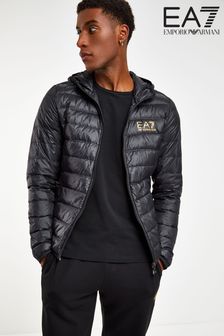 Emporio Armani EA7 Wattierte Jacke mit Kapuze, Schwarz (134780) | 257 €