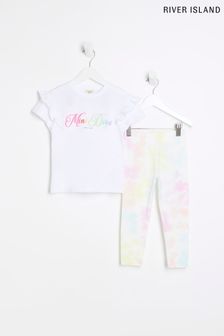 River Island Pink Girls Mini Diva T-Shirt Set (135491) | €11