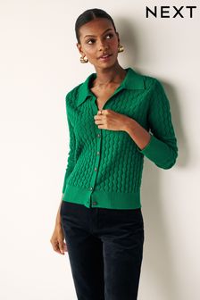 Green Textured Knitted Cardigan (135550) | €27