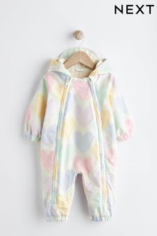 Pastel Yellow/ Pink/ Lilac Heart Baby Packable All-In-One Pramsuit (0mths-2yrs) (135875) | NT$1,110 - NT$1,200