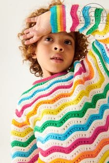 Little Bird by Jools Oliver Multi Rainbow Multicoloured Striped Knitted Jumper (137452) | €30 - €38