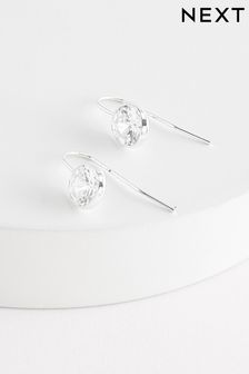 Silver Plated Sparkle Drop Earrings (137610) | ₪ 28